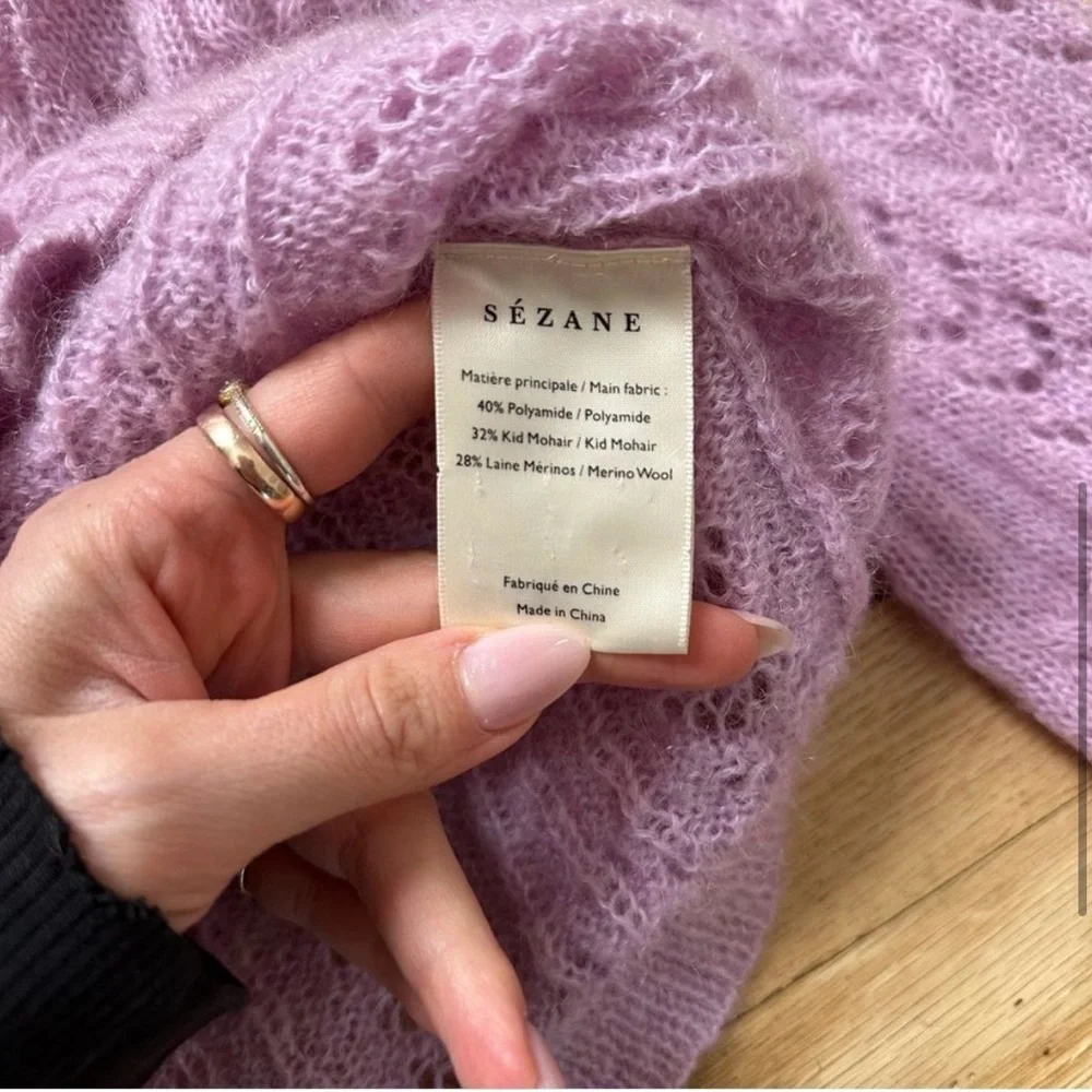 NOT FOR SALE Sezane Augustino Cardigan Lavender - Picture 5 of 6